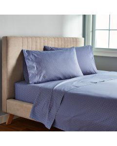 Lacoste 4-Piece California King Bed Sheet Set in Golf Slate Blue