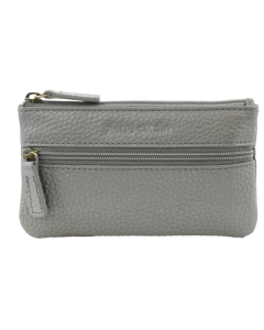 Pierre Cardin Womens Genuine Leather RFID Coin Purse Wallet - Steel
