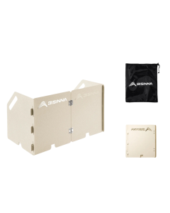 Foldable Carbon Steel Gas Stove Windshield Screen White