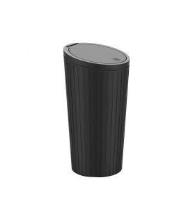 3Pcs Mini Car Trash Bin–Compact Auto Garbage Container Black
