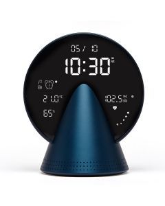 Lexon Conic Radio Alarm Clock With Fm & Built-In Bluetooth Speaker - Blue