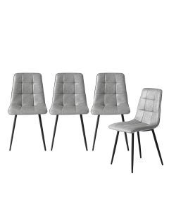 Levede 4x Dining Chairs Kitchen Chair Lounge Room Padded Seat PU Faux Leather