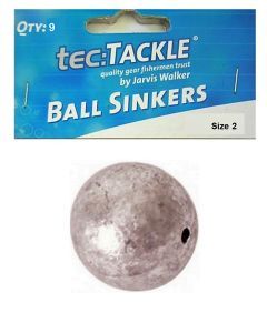 9 x Jarvis Walker 2 Ball Sinkers - Pre Packed 2 Ball Fishing Sinkers