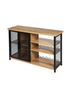 Levede Bar Cabinet Buffet Sideboard Industrial Wine Steamrack Glasses 120cm