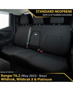 Ford Ranger T6.2 Wildtrak, Wildtrak X & Platinum Neoprene Rear Row Seat Covers