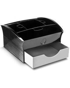 CEP Deluxe Tea & Coffee Storage Organiser Tray - Black