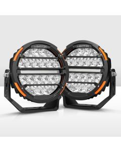 Lightfox Pair 9 inch Osram LED Driving Lights Round Spotlight Spot DRL Headlight