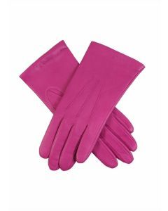 Dents Womens Emma Three-Point Leather Gloves - Hot Pink