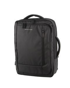 Pierre Cardin Mens 15" Laptop Travel Backpack Briefcase - Black (Built-in USB Port )