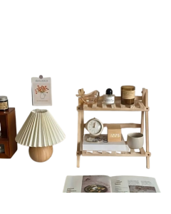 Clutter-Free and Chic: Wooden 2-Tiers Desktop Organizer Shelves