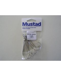 Mustad Pre-Rigged Swivel Gang Hooks 6/0 3 Hooks 3 Sets
