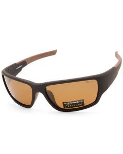 North Beach Luxy Satin Black-Brown/Brown Polarised Men's Sunglasses