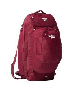 BlackWolf Helan II 65L Travel Backpack + 20L Detachable Daypack RFID Laptop Sleeve Rain Cover in Tibetan Red