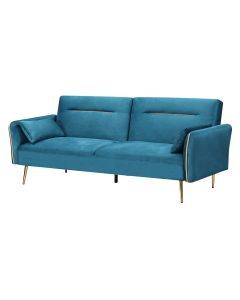 Levede Sofa Bed Convertible Lounge Futon Armrest Couch Velvet 3 Seater Recliner