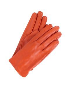 Dents Womens Classic Leather Gloves - Orange (Warm Soft Smooth Grain)