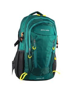 Pierre Cardin Mens Nylon Travel Sport Large Backpack Bag - Green (RFID Blocking)