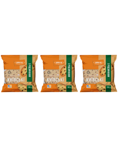 3x 260g Kyiv Khlib Kyivskie Suhari Rusks w/ Raisins Bulk Pack - Ukrainian Biscotti Biscuits - Product of Ukraine