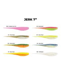 3 Pack of 7 Inch Rapala Crush City The Jerk Soft Plastic Minnow Lures