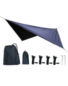 Waterproof Tarp Tent Shade Outdoor Camping UV Canopy (Black)