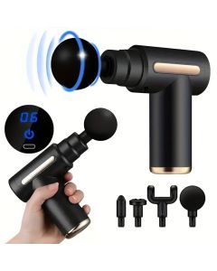Ultra Compact Rechargeable Deep Tissue Massage Gun – Black