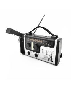 Solar Hand Crank Power Emergency Radio with Multi-Band Functionality