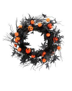 Halloween Pumpkin Wreath Door Hanging Decoration