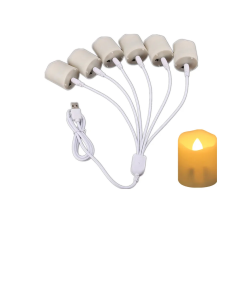 6-Pack Rechargeable LED Tealight Candles with Remote And Timer White