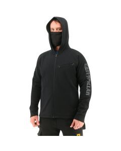 Caterpillar ViralOff Mens Hoodie - Black (Sweatshirt with Face Covering)