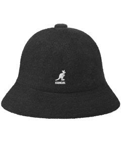 Kangol Bermuda Casual Bucket Hat - Black (Summer Camping Beach Fishing Cap 0397BC)