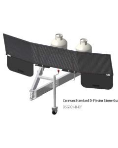 D-Flector Caravan Standard Stone Guard 2200mm - Angled (High-Strength Performance Steel)