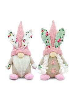 2pcs Classic Easter Gnome Decorations Polyester Figurines