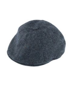Dents Mens Abraham Moon Tweed Drivers Cap - Navy (Peaky Blinders Style)