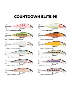 9.5cm Rapala Countdown Elite Sinking Hardbody Balsa Fishing Lure