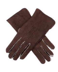 Dents Hannah Womens Hand Sewn Lambskin Premium Gloves - Mahogany (Ladies)