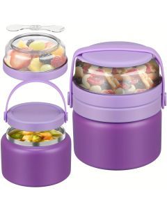 Thermal Jar Insulated Lunch Container Set (2-in-1)