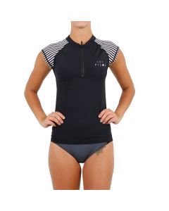 Jetpilot Pro Series Ladies Short Sleeve Nylon/Spandex Rashie Black/White Size 8