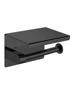 Traderight Group  Toilet Paper Holder Roll Bath Tissue Storage Hook Rack 304 Stainless-Steel Black