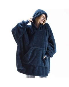 Oversized Fleece Hoodie Blanket for Winter Comfort