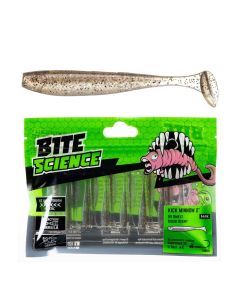 14 Pack of 2 Inch Bite Science Kick Minnow Soft Plastic Lures - UV Smelt