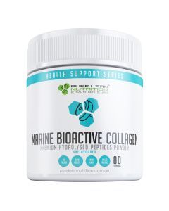 80 Servings Pure Lean Nutrition Marine Collagen Bioactive Peptides Powder - Beauty Glow (Skin & Nails)