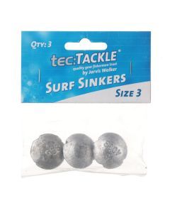 3 Pack of Jarvis Walker Size 3 Surf Sinkers