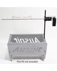 Auspit Original Compact Portable Spit Rotisserie Package (Firepit Not Included)