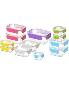 12 Piece Glasslock Premium Glass Food Storage Container Set w/ Lids - Clear (Oven Safe)