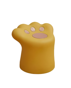Paw-Shaped Stool - Plastic Ottoman