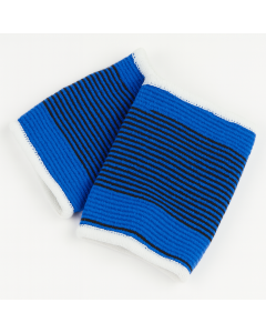 1 Pair (2pcs) Wrist Compression Support Sleeve Brace - Blue/White