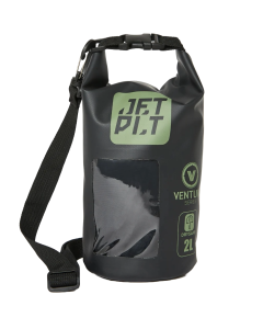 Jetpilot Venture Black 2L Roll-Top Waterproof Dry Bag with Shoulder Strap