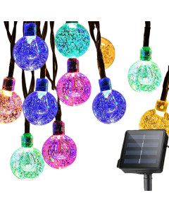 Multicolor LED Solar Crystal Bubble Ball String Lights