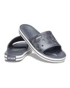 Crocs Crocband III Cardio Wave Slide Thongs - Graphite/Black (Relaxed Fit Flip Flops)
