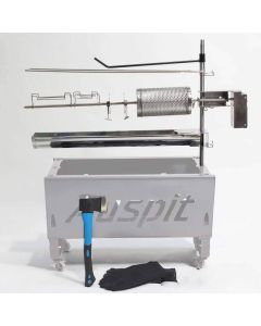 Auspit Gold Portable Spit Rotisserie Package (Firepit Not Included)