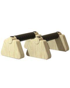 50cm Wooden Push-Up Bars Beech Wood Brown